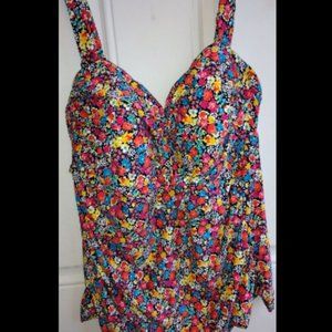 Anne Cole Signature Floral Swimsuit Top - Size 18W